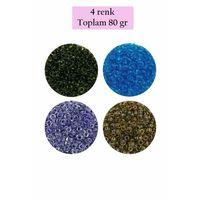 Dökme Cam Kum Boncuk (8/0) 3 mm - 4 Renk - Toplam 80 Gram - BNC425