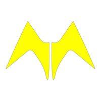 MONDİAL Mondial Mh Drift 2011 - 2020 Uyumlu Flo Sarı Ön Siperlik Yan Sticker