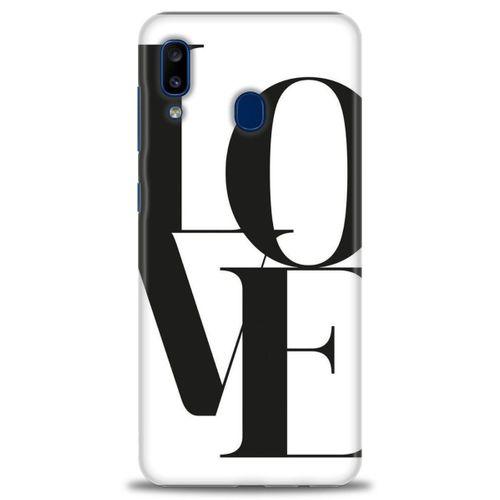 Samsung Galaxy A20 Kılıf HD Baskılı Kılıf - Love + Tam Ekran Koruyucu