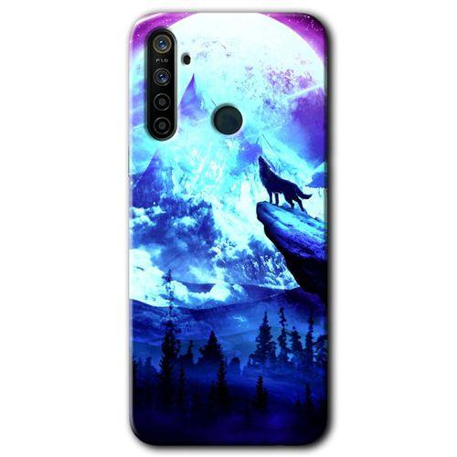 BeRa Aksesuar Realme 6i Kılıf Baskılı Kapak - Mega Kurt +Tam Kaplayan Mat Seramik