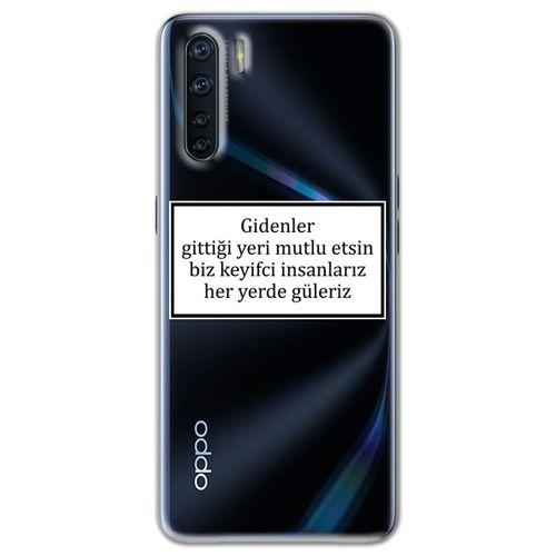 Oppo A91 Kılıf HD Yazı Baskılı Silikon Arka Kapak - Yazı 4