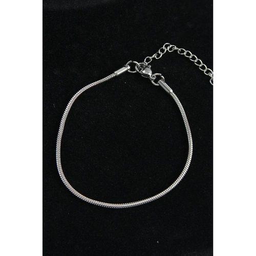 316L Çelik Oval İtalyan Model Gümüş Renk Erkek Bileklik