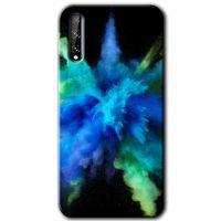 MRCİLETİSİM Huawei P Smart S Kılıf HD Desen Baskılı Arka Kapak + Temperli Cam - Karışım 1