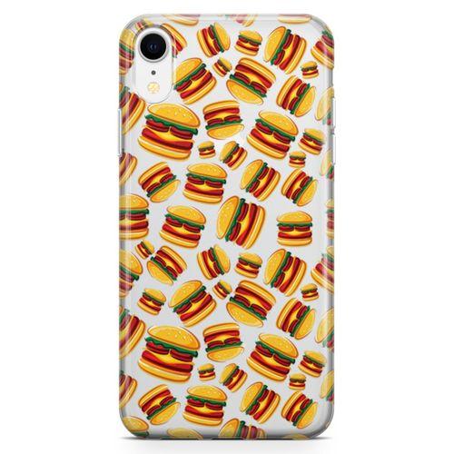 Apple iPhone XR Kılıf Hamburger Arka Kapak Koruma Desenli Full Koruyucu