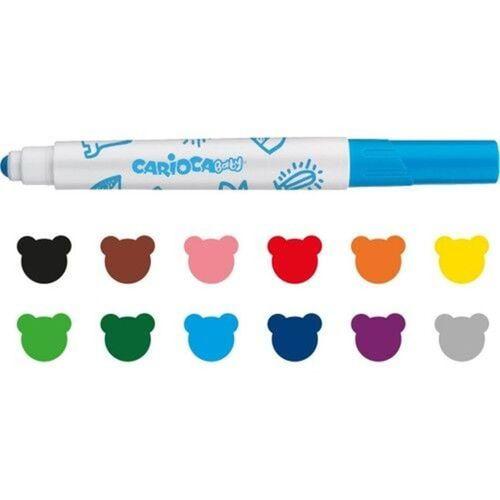 Carioca Carioca Jumbo Bebek Süper Yıkanabilir Keçeli Boya Kalemi 12Li