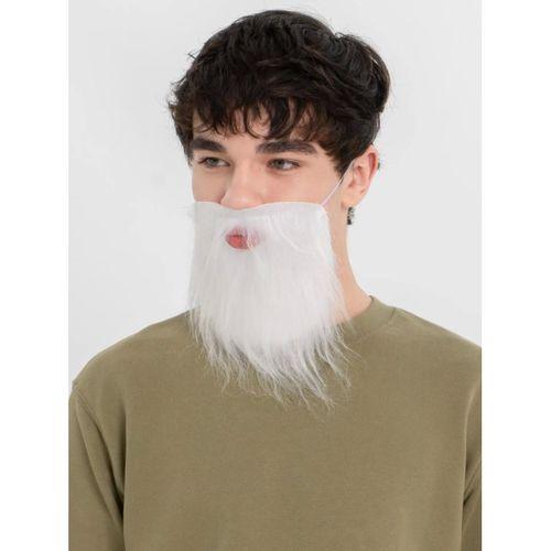 Beyaz Kırçıllı Arkadan Lastikli Beyaz Takma Sakal Yetişkin Çocuk Uyumlu