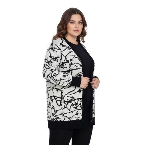 Kadın Leopar Desen Cepli Hırka 7631 BGL-ST04080