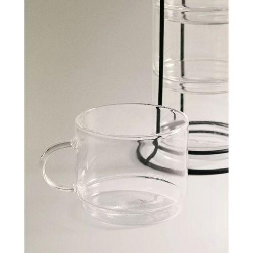 Standlı Borosilikat 4'lü Fincan Seti