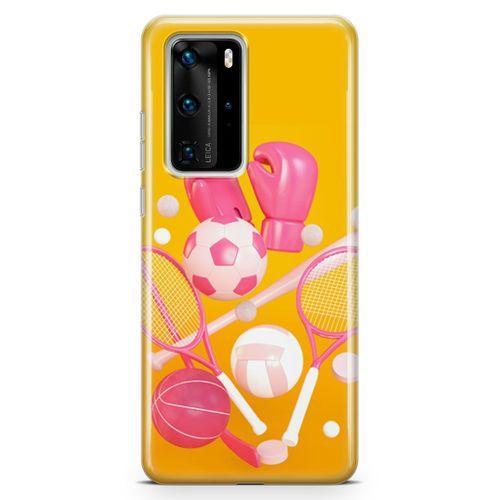 Huawei P40 Pro Kılıf Boks Eldiveni Tenis Arka Kapak Koruma Desenli Full Koruyucu