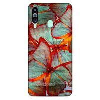 Samsung Galaxy M40 Kılıf Kelebek Etkisi (31) TPU Kılıf Kırmızı Yeşil