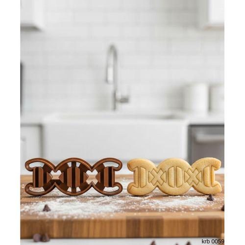 DNA Sarmalı Figürlü Kurabiye Kalıbı ve Hamur Kesici – Şeker Hamuru ve Oyun Hamuru İçin Tek Parça Kalıp