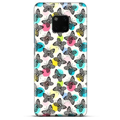 General Mobile GM 20 Kılıf Kelebek Etkisi (36) Glitter Kılıf Sarı Pembe