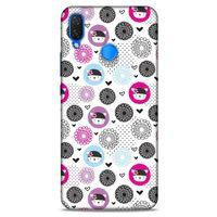 Lopard Huawei Psmart 2019 Uyumlu Kılıf Kediler (1) Kılıfı Mavi Pembe