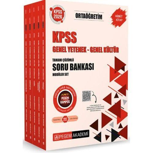 2026 KPSS Genel Yetenek Genel Kültür Ortaöğretim Tamamı Çözümlü Soru Bankası Modüler Set Pegem Yayınları