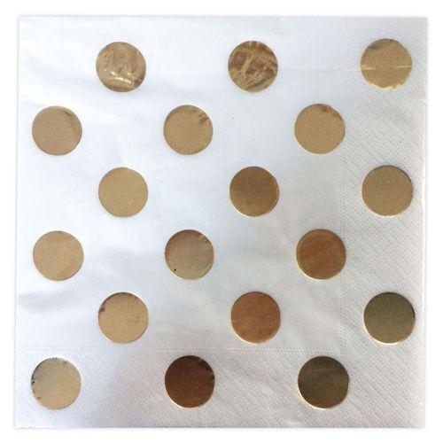 PEÇETE GOLD PUANLI VARAK BASKILI BEYAZ 16'LI