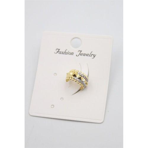 Taşlı Kıkırdak Küpe - Altın