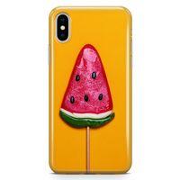 Apple iPhone XS Kılıf Karpuz Şekeri Arka Kapak Koruma Desenli Full Koruyucu