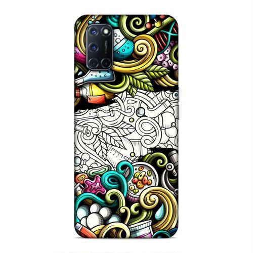 Oppo A52 Kılıf Kimya Doodle Arka Kapak Silikon Koruma Full Koruyucu