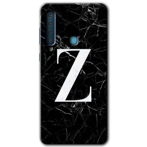 Potkal Hediye Fabrikası Samsung Galaxy A9 2018 Kılıf HD Desen Baskılı Arka Kapak - Siyah Mermer Desenli Z Harfi