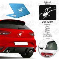Zehirli Örümcek Beyaz Sticker, Oto, Araba, Araç, Etiket, Aksesuar, Tuning, Modifiye, Arma