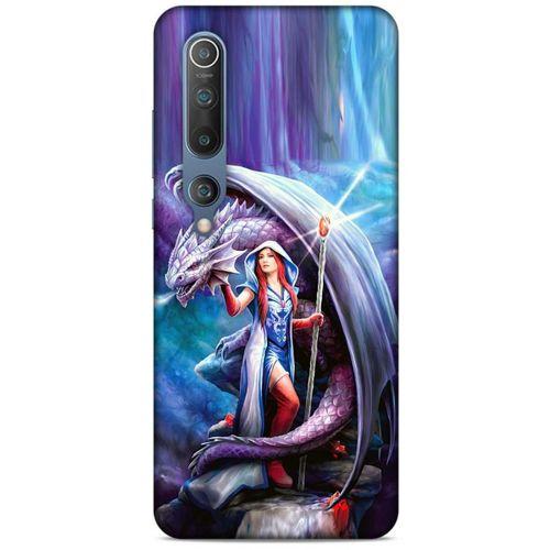 Xiaomi Mi 10 Kılıf Dragons (31) TPU Kılıf Ejderha ve Sahibe
