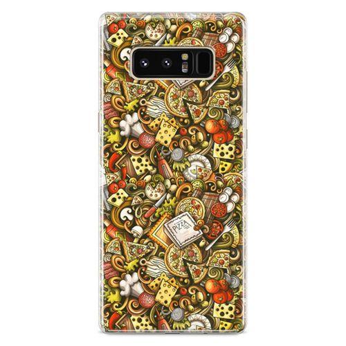 Samsung Galaxy Note 8 Kılıf Doodle Restaurant Arka Kapak Koruma Desenli Full Koruyucu