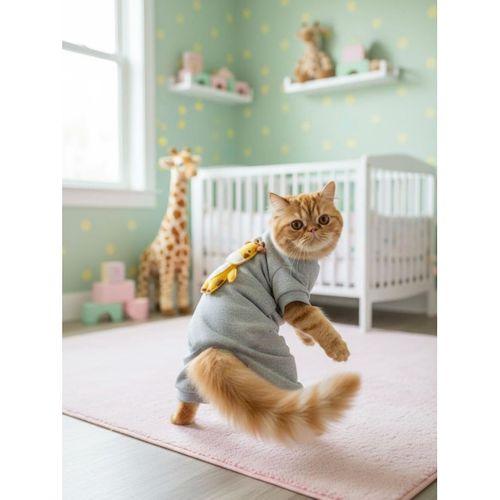 Neşeli Zürafa Kedi Tulumu | Kediler İçin | Tüy Dökülmesini Azaltır