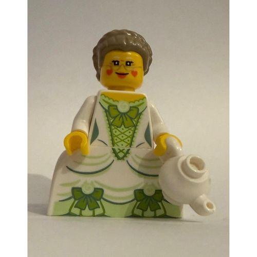 Orjinal Lego Minifigür Big Green Dress Lady with Tea Cup