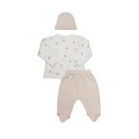 Bistyle Bistyle 3lü Zıbın Takım Cookies Make Happy 13117 Ekru