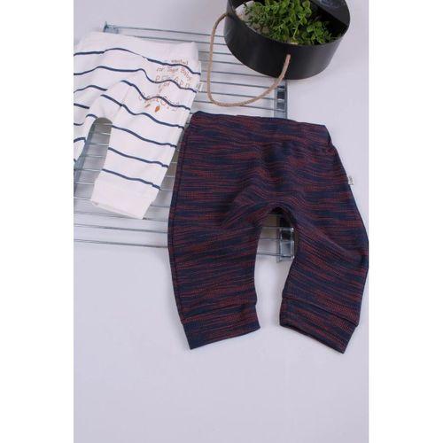 Erkek Bebek Desenli 2'li Pantolon 3/12 Ay