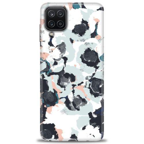 Samsung Galaxy M12 Kılıf HD Baskılı Kılıf - Sanatsal Siyah + Tam Ekran Koruyucu