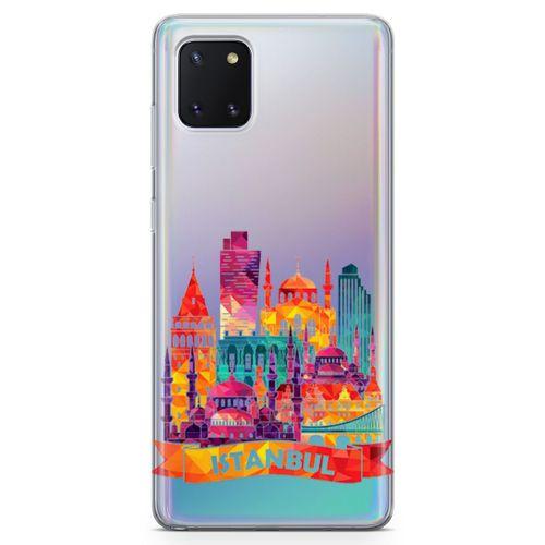 Samsung Galaxy A81 Kılıf İstanbul Turistik Mekanlar Arka Kapak Koruma Desenli Full Koruyucu