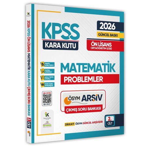 2026 KPSS Önlisans/Ortaöğretim MATEMATİK Kara Kutu 2 Cilt PROBLEMLER ÖSYM Çıkmış Soru Bankası Çözüml