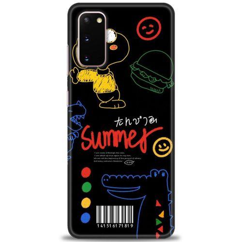 Samsung Galaxy S20 Kılıf HD Baskılı Kılıf - Summer + Tam Ekran Koruyucu