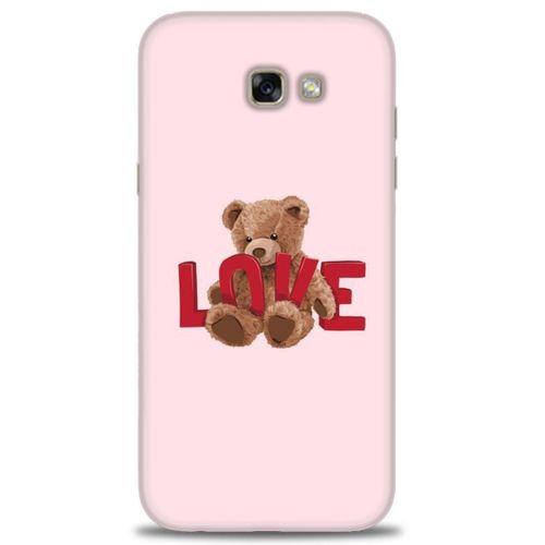 Samsung Galaxy A7 2017 / A720 Kılıf HD Baskılı Kılıf - Love Bear + Tam Ekran Koruyucu