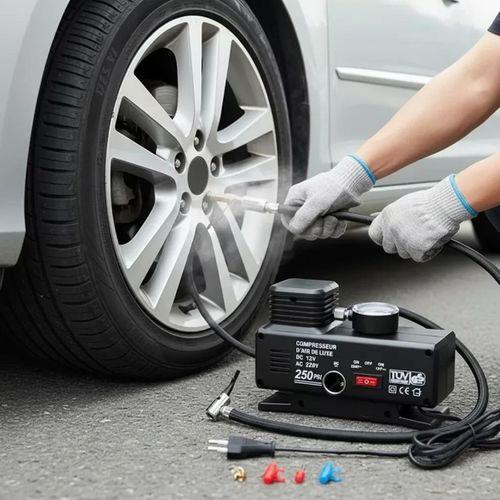 250 Psı Oto Hava Kompresörü - 220v Ve 12v Uyumlu Yol Yardım Lastik Şişirme Pompası