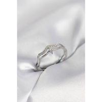 Minimal Yıldız Model Gümüş Renk Zirkon Taşlı Kadın Yüzük