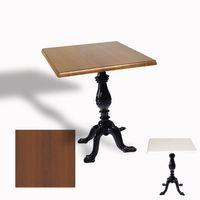 Dockers Çipa 1001 Döküm Ayak Kare Masa 70x70 cm - (Werzalit, Wermodin ve Allzalit Tabla) - Koyu Ahşap