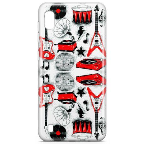 Samsung Galaxy A10 Kılıf Elektro Gitar Bateri Arka Kapak Koruma Desenli Full Koruyucu