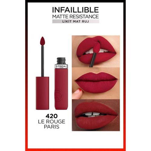 L'oréal Paris Infaillible Matte Resistance Likit Mat Ruj - 420 Le Rouge Paris