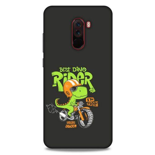 Animax Bisikletli Dinozor Xiaomi Pocophone F1 Kılıf Desenli Silikon