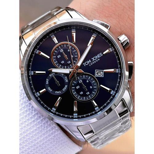 Tom Jones Bileklik Hediyeli Çelik Kordon 3 Atm Suya Dayanıklı 2 Yıl Garantili Erkek Kol Saati 2462.3