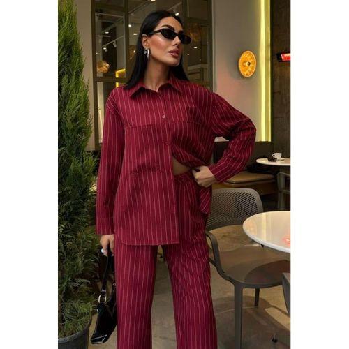 Palazzo Pantolonlu Çizgili Takım 10092