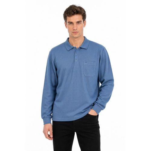 Erkek Büyük Beden Mevsimlik Polo Yaka Cepli Sweatshirt BGL-ST05367