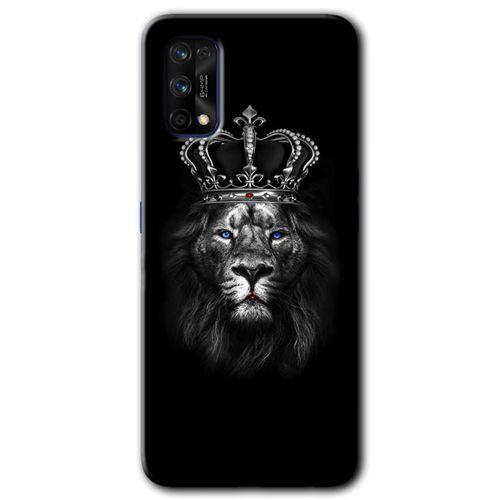 Realme 7 Pro Kılıf HD Desen Baskılı Arka Kapak - King Lion + Kırılmaz Cam