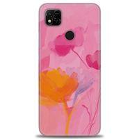 Xiaomi Redmi 10A Kılıf HD Baskılı Kılıf - Turuncu Pembe + Tam Ekran Koruyucu