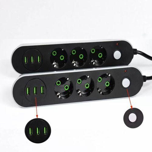 Usb Yuvalı Üçlü Priz
