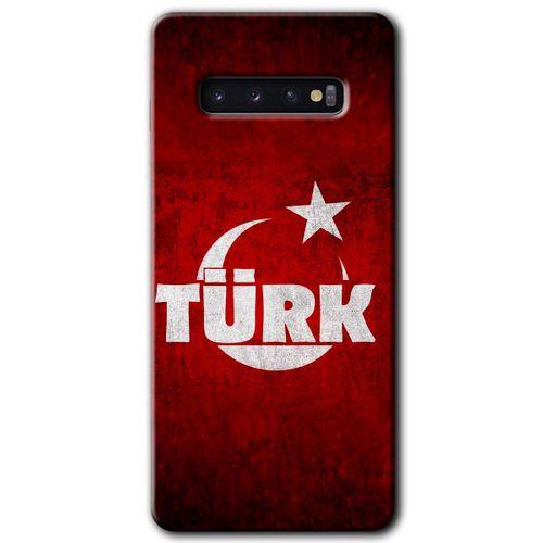 Samsung Galaxy S10 HD Baskılı Kılıf + 9D Tam Ekran Koruyucu - Ayyıldız Türk