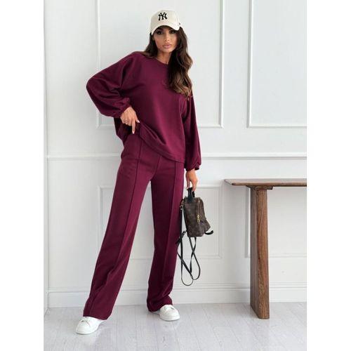 Kadın Uzun Kollu Geniş Kesim Modal Bluz Ve Pantolon Ikili Takım