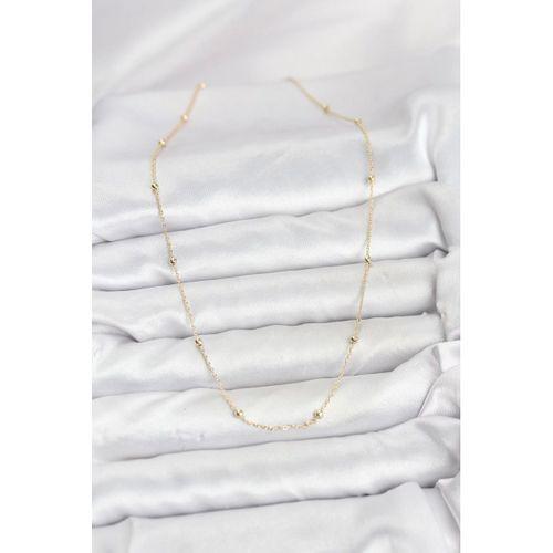 CM 14K Gold Renk Minik Top Zincirli Kadın Kolye